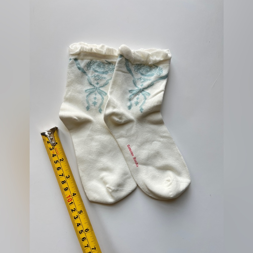 Simone Rocha White and Blue Socks - Picture 5 of 5